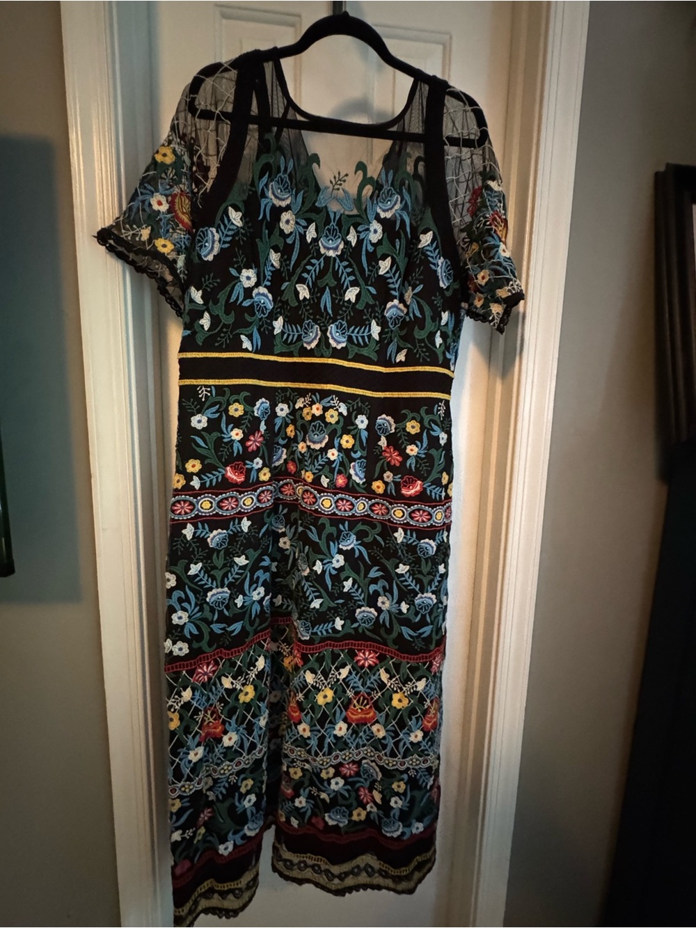 Anthropologie Esther Embroidered Midi Dress RARE NWOT 16W - Picture 2 of 6